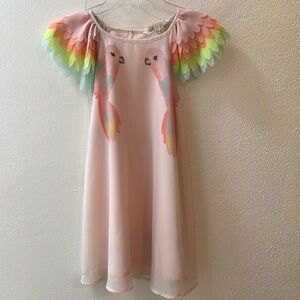 H&M Pink and Green Dress